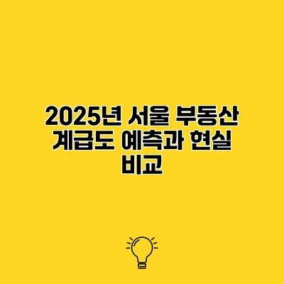 2025년 서울 부동산 계급도 예측과 현실 비교