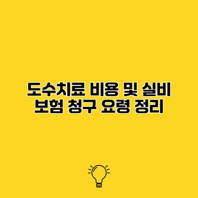 도수치료 비용 및 실비 보험 청구 요령 정리