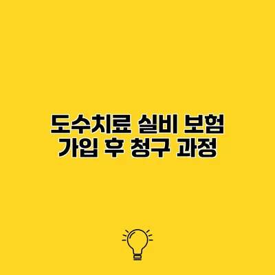 도수치료 실비 보험 가입 후 청구 과정