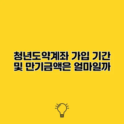 청년도약계좌 가입 기간 및 만기금액은 얼마일까?
