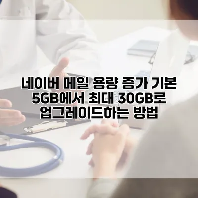 네이버 메일 용량 증가: 기본 5GB에서 최대 30GB로 업그레이드하는 방법