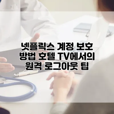 넷플릭스 계정 보호 방법: 호텔 TV에서의 원격 로그아웃 팁