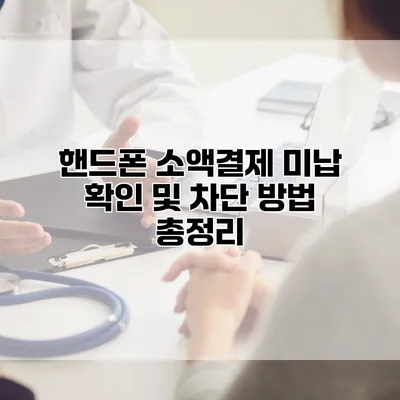 핸드폰 소액결제 미납 확인 및 차단 방법 총정리