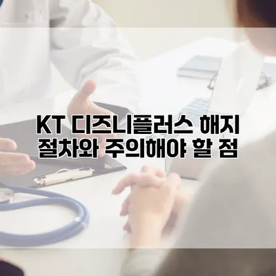 KT 디즈니플러스 해지 절차와 주의해야 할 점
